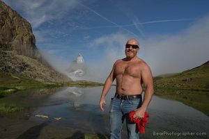 Zermatt, Cervin, Gornergrat, sance photo de l'ours muscle Glacer d'Aletsch